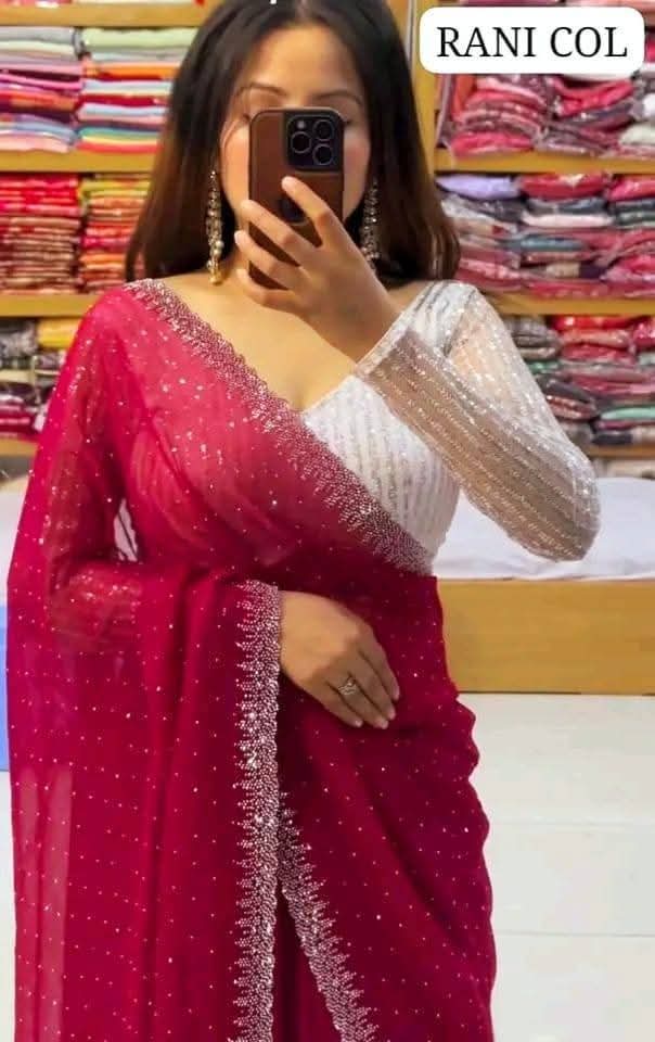 Rani color Jorjet with stone+ blawus sequine